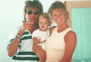Rod Stewart and Rachel Hunter